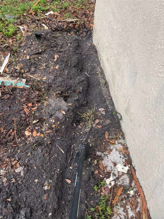 Digging the Trench Along the Foundation