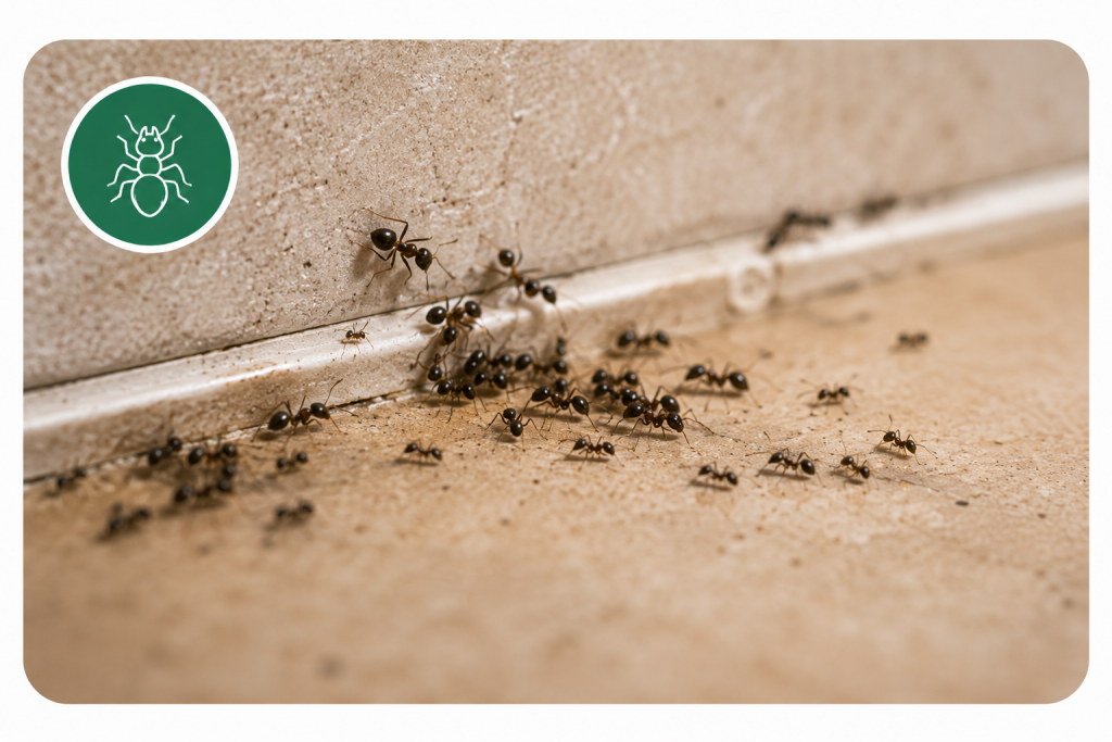 Ant Colonies Around Foundations and Kitchens