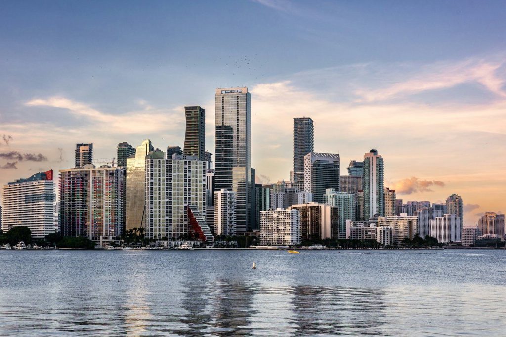 Downtown Miami skyline over Biscayne Bay